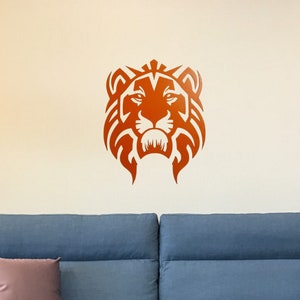 Wall art, wooden TIGER, Home decor, Animal figure, Geometric TIGER, 3D wall art, custom tiger sign, home tiger decor, tiger figure