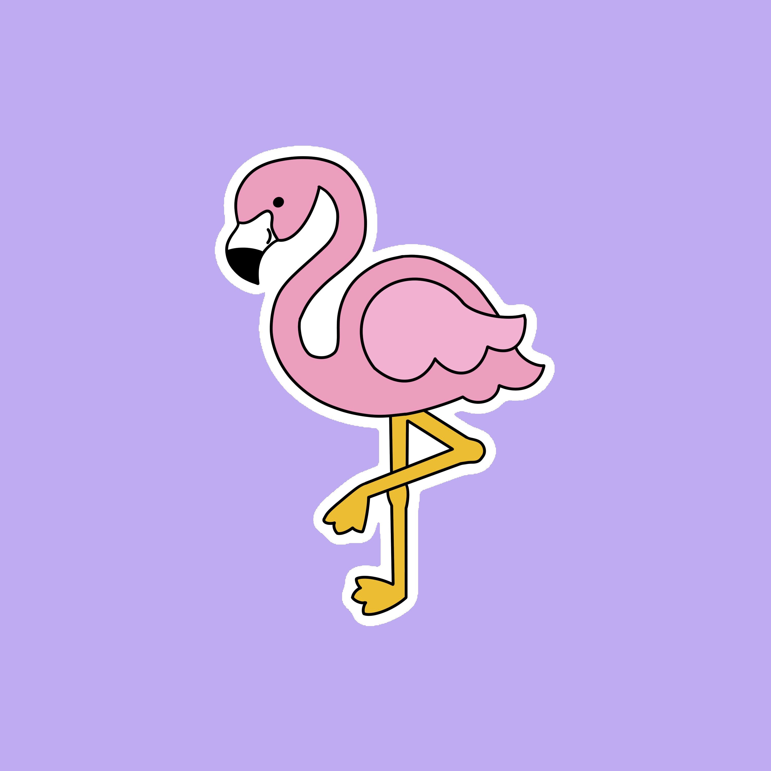 Flamingo Sticker Flamingo Gifts Vinyl Waterproof Laptop Etsy