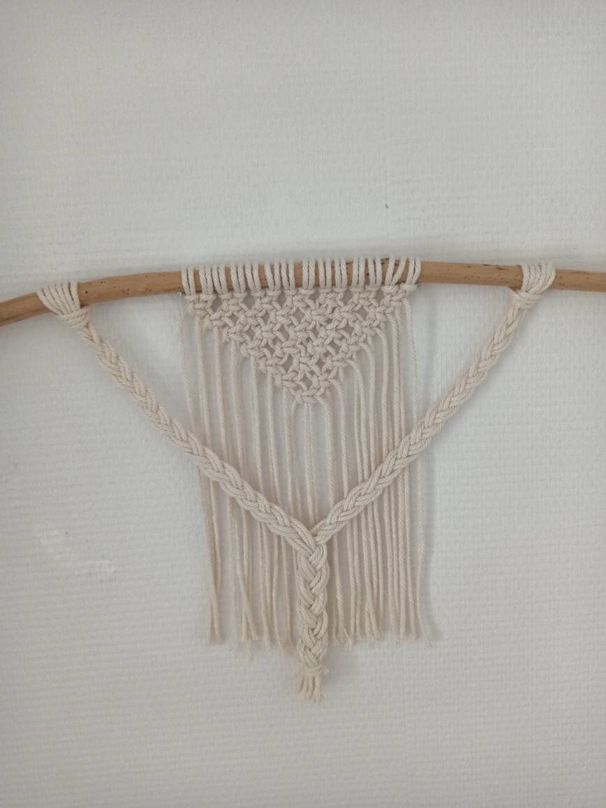 Macramé Petit - Coton et Bois Flotté Macramé Mural