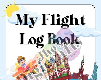 Libro de registro de vuelo para niños