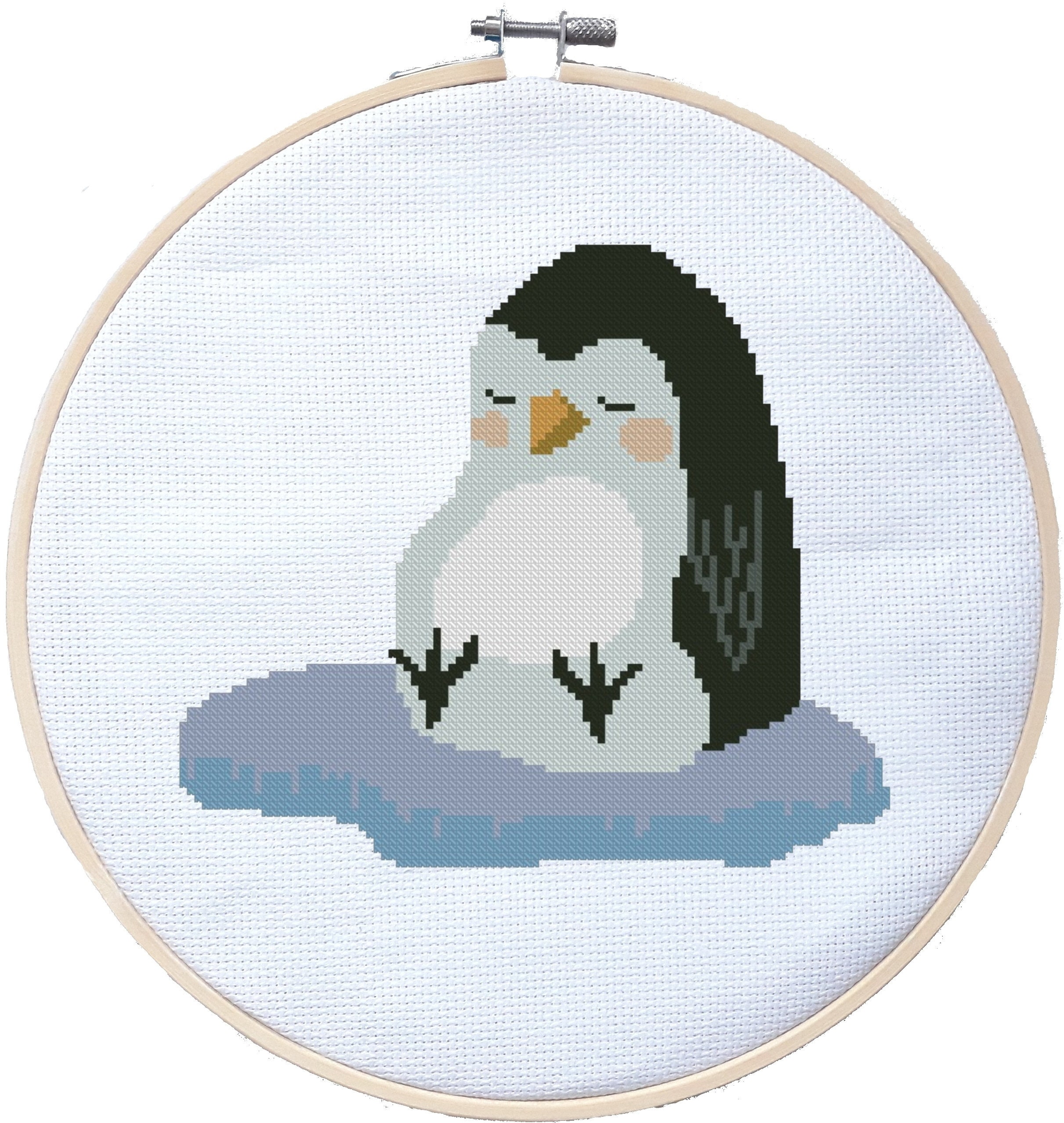 Penguin cross stitch pattern Cute cross stitch animal Nursery Etsy
