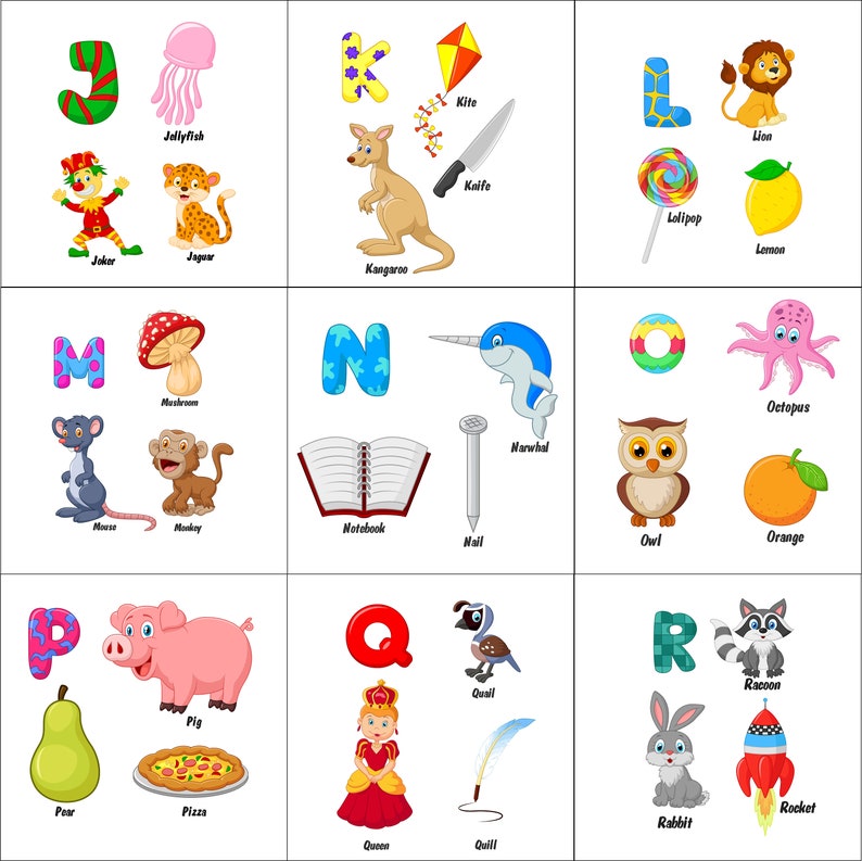 Download Clip Art Kids Alphabet Svg Cartoon Alphabet Svg Alphabet Svg Dxf Eps Animal Alphabet Svg Png Art Collectibles