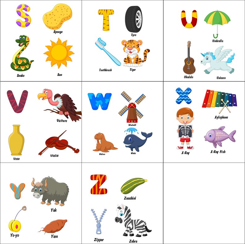 Download Alphabet Svg Png Cartoon Alphabet Svg Kids Alphabet Svg Animal Alphabet Svg Dxf Eps Clip Art Art Collectibles Vadel Com