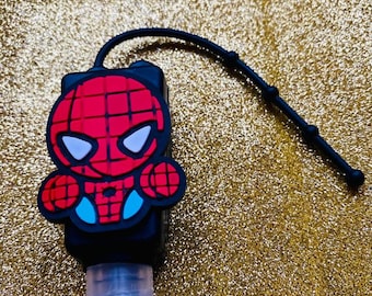 Super heroes empty travel bottle reusable sleeve designs easy clip to be used for sanitiser dispenser