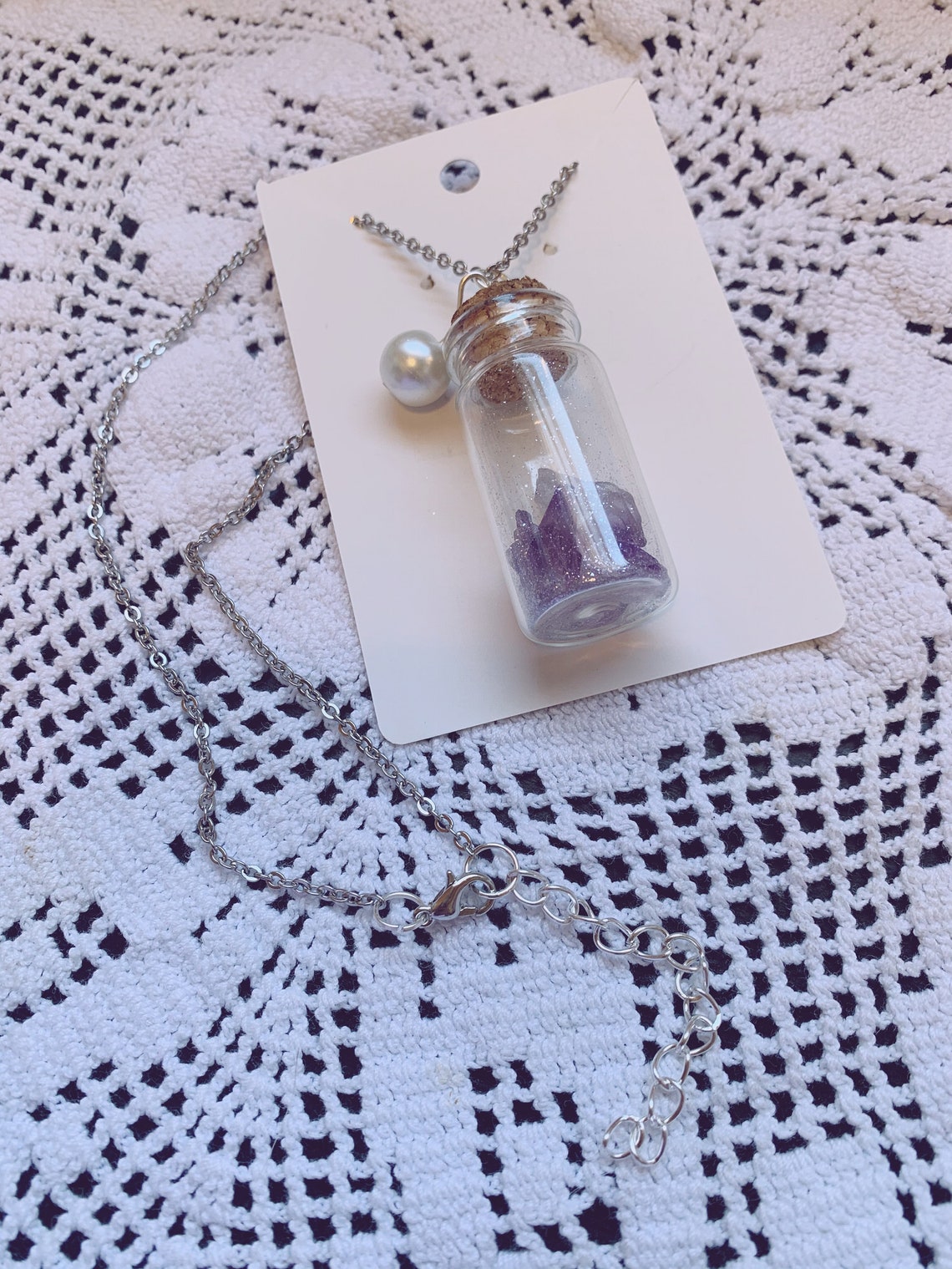 Shikon Jewel Amethyst Shard Pendant Necklace | Etsy