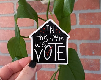 Vote Sticker for Water Bottle & Laptop - Durable, Waterproof, Encourage Voting - Perfect Gift
