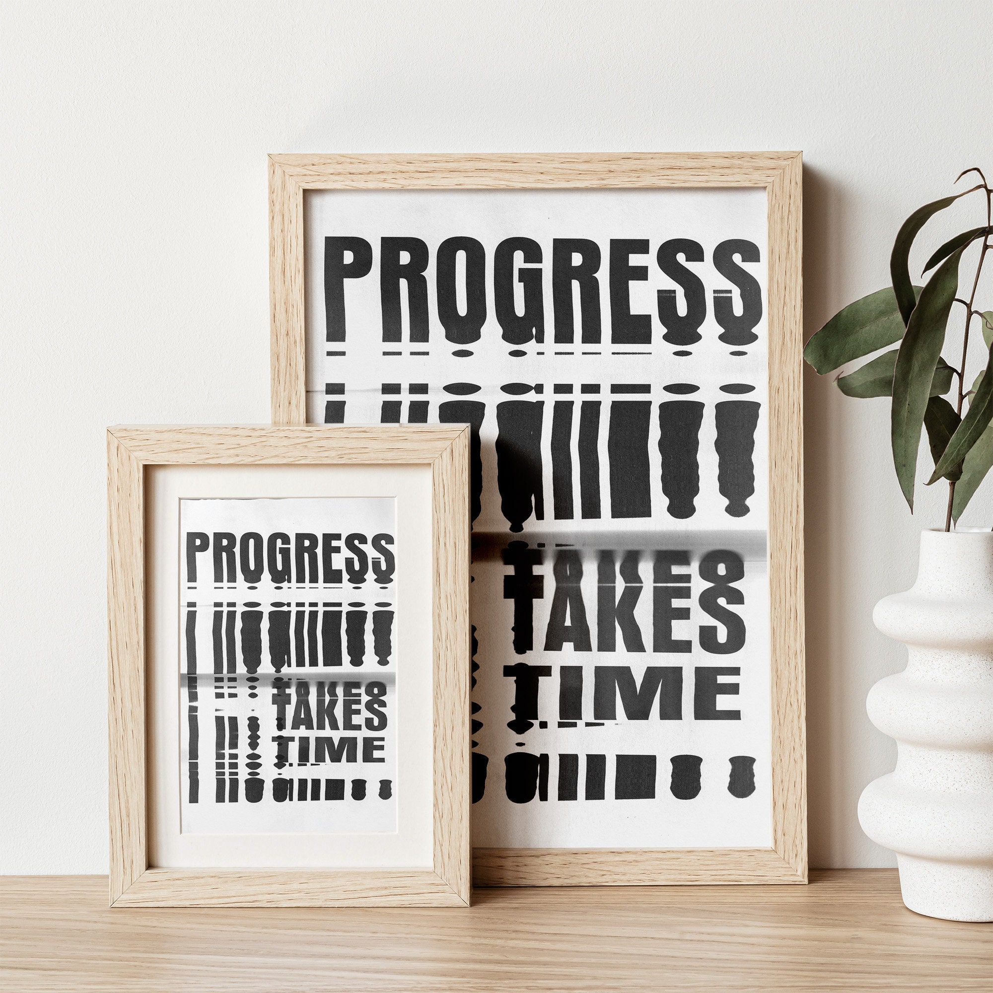Progress Print - Typography Poster, Minimalist Decor & Inspirational ...