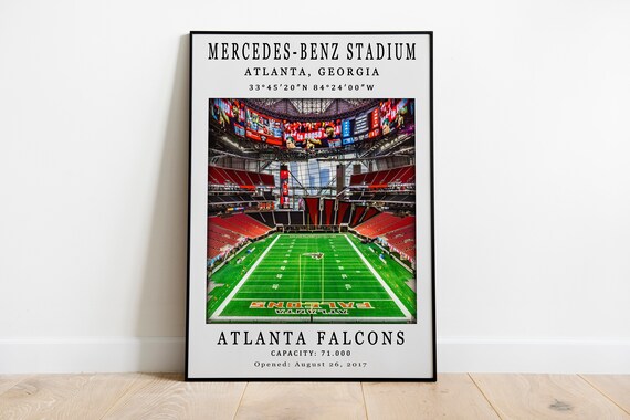 Mercedes-benz Stadium Poster Atlanta Falcons Wall Art NFL | Etsy