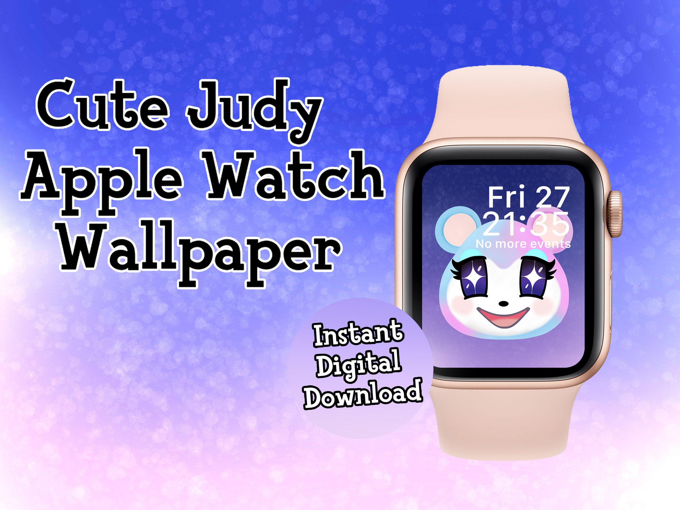 Apple Watch Face Wallpaper Animal Crossing Judy Backgroud Etsy