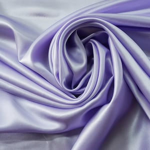 Silk Charmeuse 16momme  in Lilac 100% Chinese Mulberry Silk 6A Top Grade