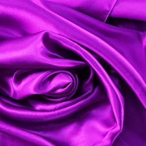 Silk Charmeuse 16momme  in Purple 100% Chinese Mulberry Silk 6A Top Grade