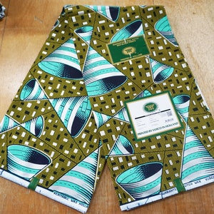 Vlisco Super-Wax Garantiert echter niederländischer Wachsschnitt vl317. Beidseitig bedruckt. Zapfen