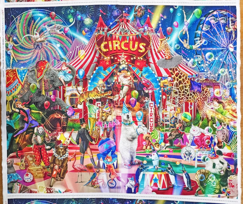 Michael Miller A Night at the Circus by Aimee Stewart Panel - Etsy