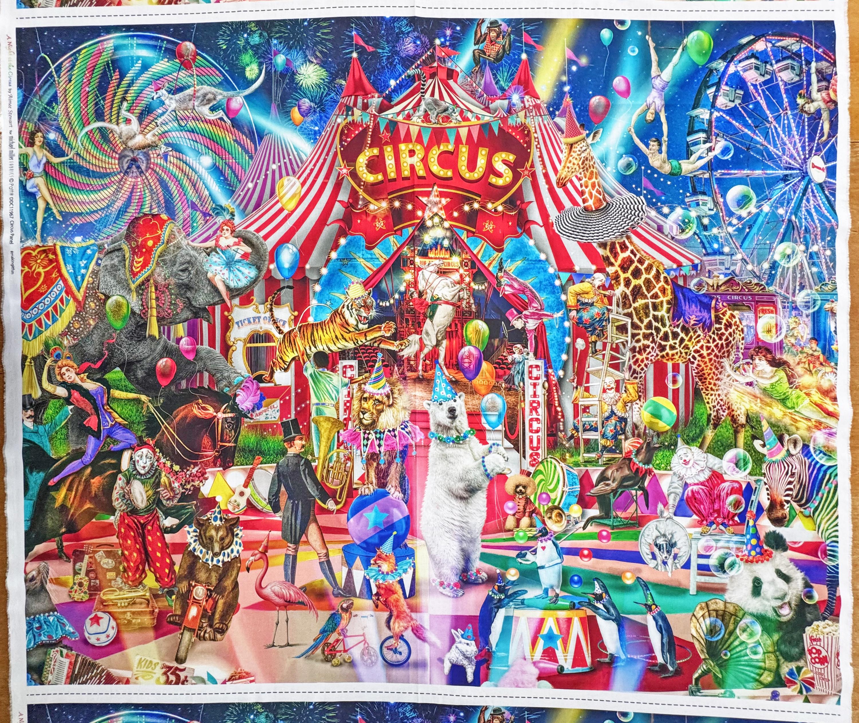 Michael Miller A Night at the Circus by Aimee Stewart Panel - Etsy