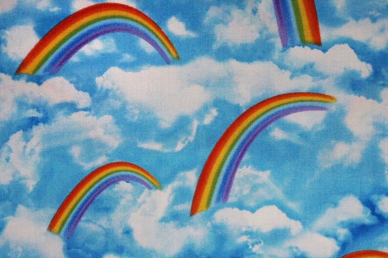 Timeless Treasures Gail C8232 bright Rainbow print 100/% cotton