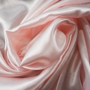 Silk Charmeuse 16momme  in light pink 100% Chinese Mulberry Silk 6A Top Grade