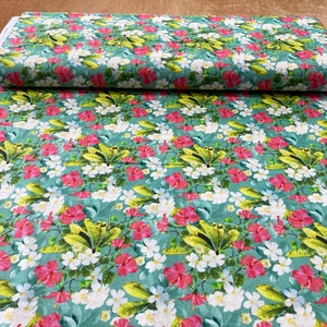 Hawaiian floral 100% woven cotton