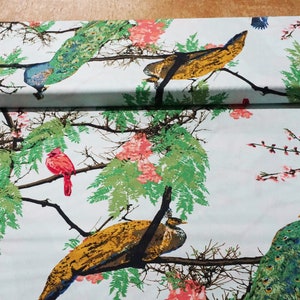 Tessuti Art Gallery Collezione Decadence 'Florid Peacocks Demure' di Katarina Roccella