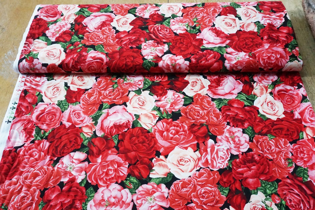 Timeless Treasures Rose C 5815 100% Cotton - Etsy UK