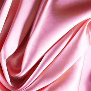 Silk Charmeuse 16momme  in Carmine Pink 100% Chinese Mulberry Silk 6A Top Grade