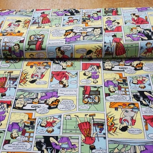 Michael Miller Dysfunctional family cx 1053 multi D  100% cotton sheeting fabric