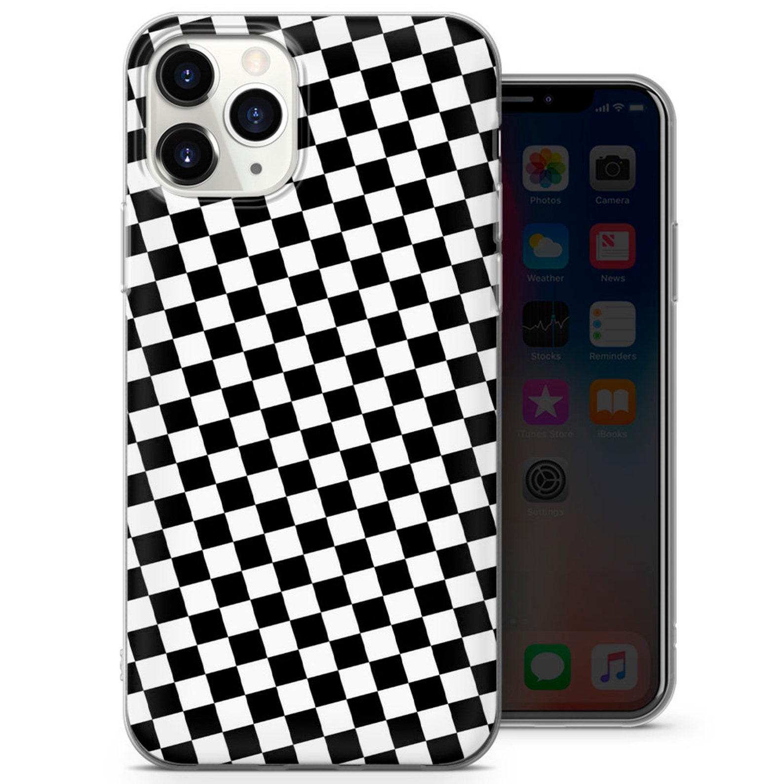 Black and White Phone Case Trendy Cover for Iphone 14131211 Etsy UK