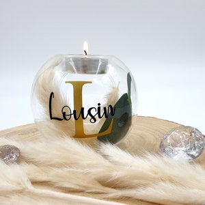 Personalized Tealight Holder Lantern with Name & Initial / Tea Light with Name / Gift