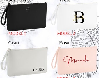 Personalisierte Clutch, Personalisierte Tasche, Monogramm Geschenk für sie, Brautjungfer Geschenk | initiale Tasche mit Wunschanfertigung