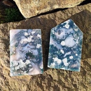 Moss agate Slab,  moss agate Crystal Slice, Crystal Plate Moss agate, Crystal Charging Plate