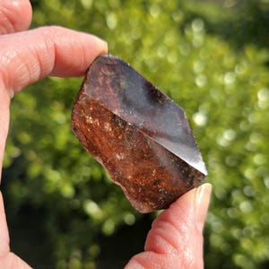 Red Garden Quartz Free Form Crystal,  Healing Point Lodolite, Clear Garden quartz with Inclusions, Crystal Free Form Carvings