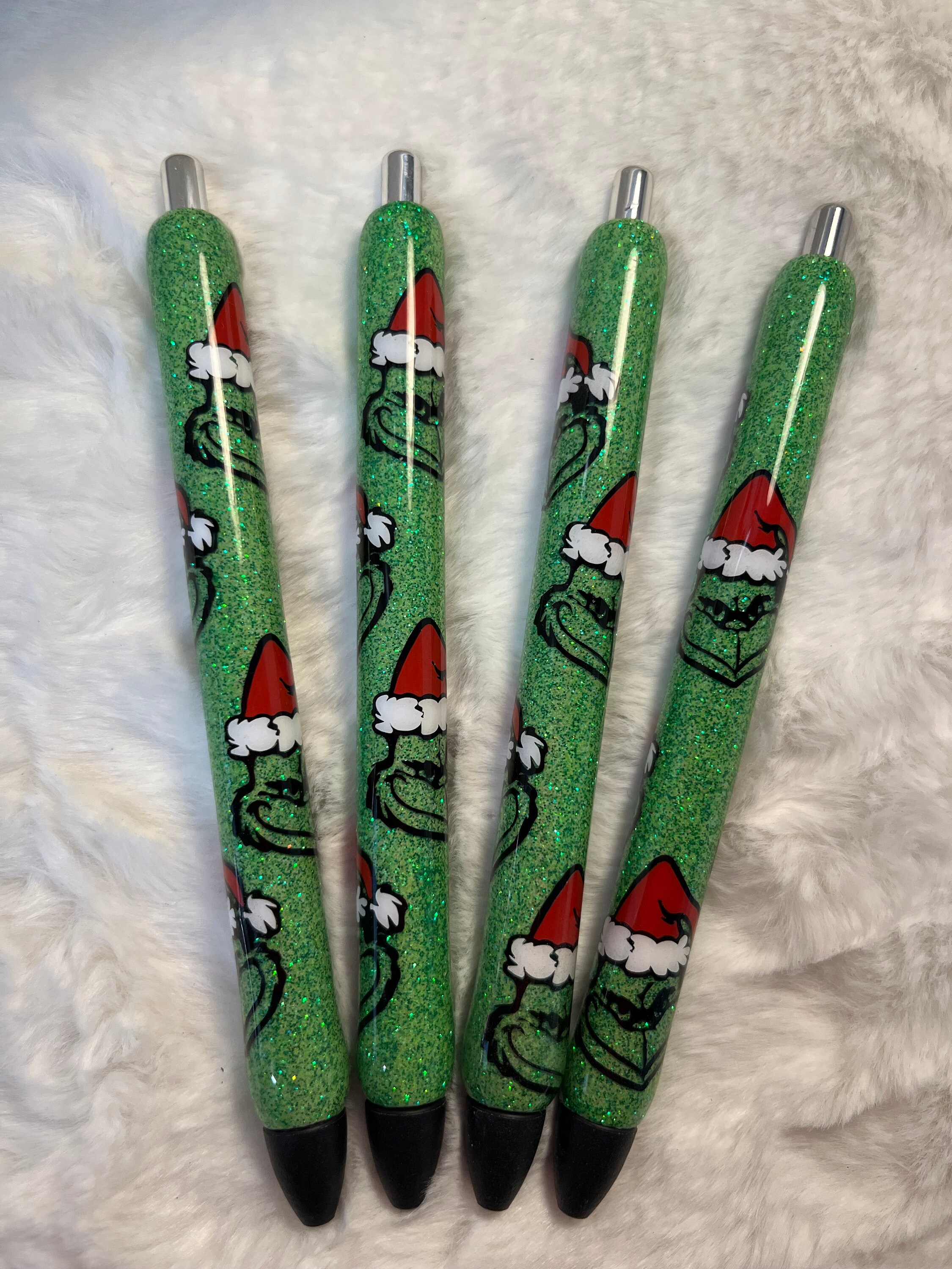 Grinch Glittered Epoxy Resin Pen Christmas You're A -  in 2023