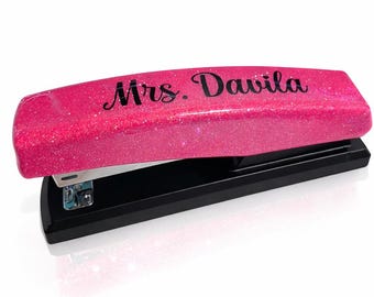 Personalized Glitter Epoxy Stapler | Custom Desk Accessories, Office Supplies