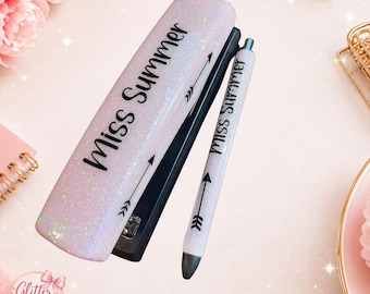 Glitter Desk Set, Personalized Pen And Stapler Pair | Refillable