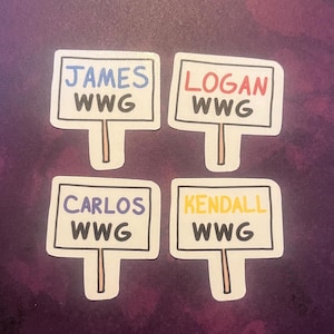Big Time Rush Worldwide Girl Sign Sticker - Big Time Rush Kendall James Carlos or Logan