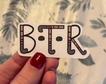 BTR On Ice Hockey Sticks Logo Sticker - Big Time Rush