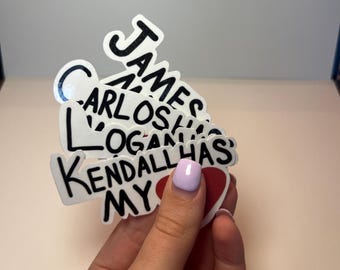 Big Time Rush Has My Heart Sticker - Big Time Rush Kendall James Carlos or Logan