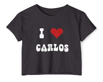I Heart/Love Carlos BTR Crop Top Big Time Rush Cropped TShirt