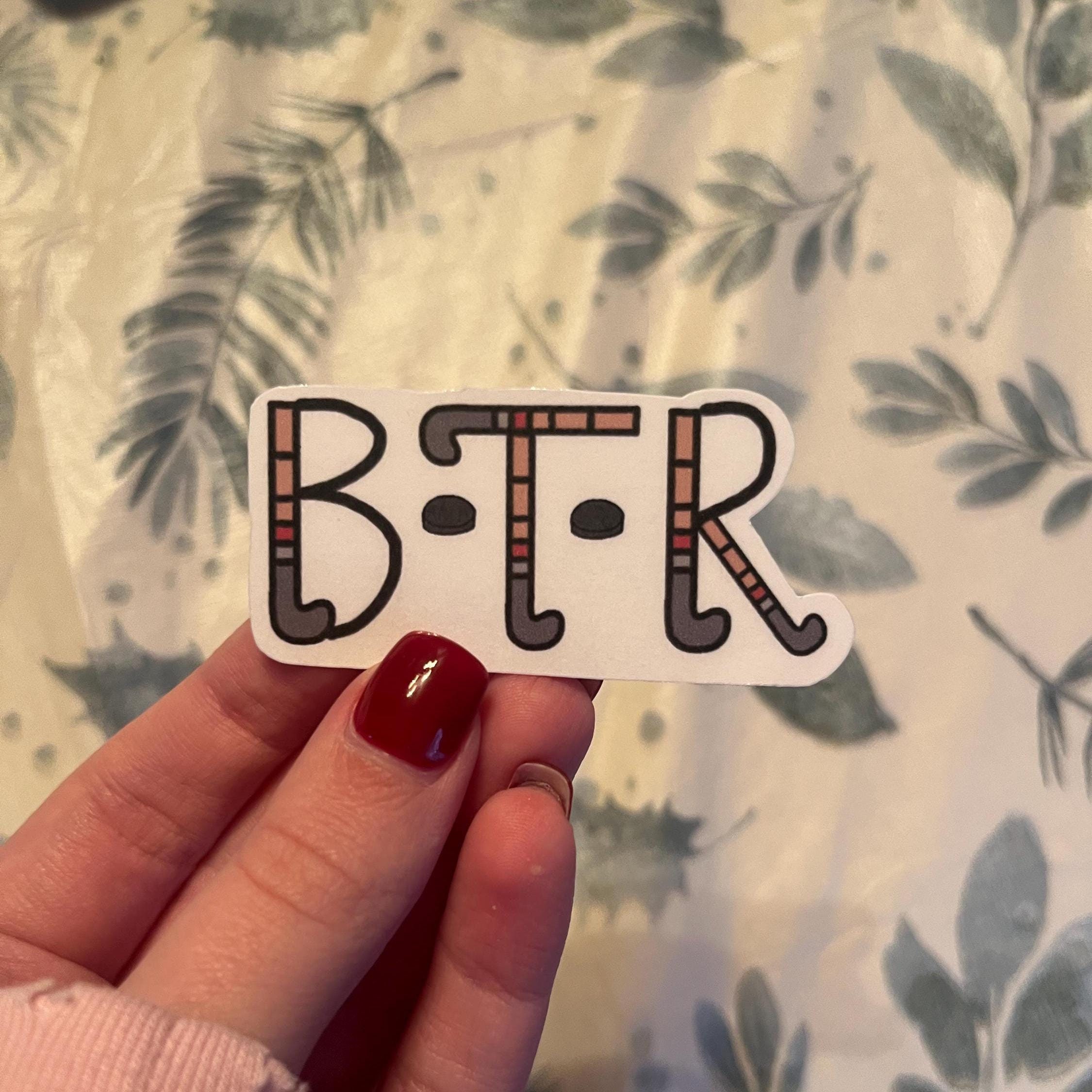 BTR on Ice Hockey Sticks Logo Sticker - Big Time Rush - Etsy