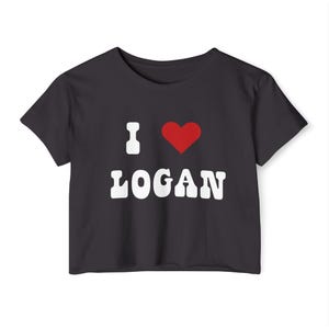 I Heart/Love Logan BTR Crop Top Big Time Rush Cropped TShirt