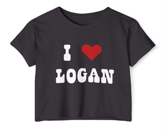 I Heart/Love Logan BTR Crop Top Big Time Rush Cropped TShirt