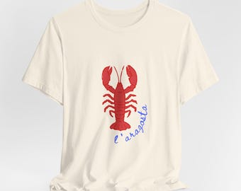 Bella + Canvas Lobster Italian Shirt Coastal Nautical Summer Shirt, Summer Aesthetic Graphic Tee, Preppy Summer Vacation Shirt for Women