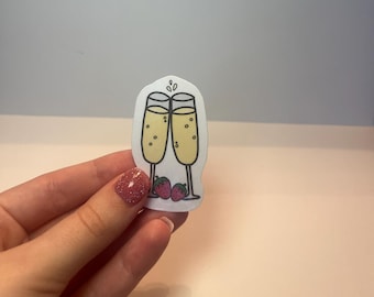 Champagne and Berries Sticker - Valentine's Day Sticker