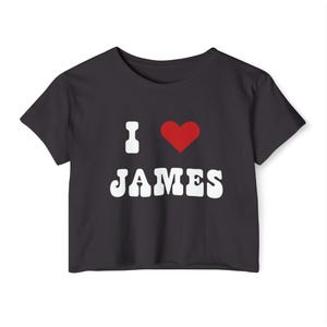 I Heart/Love James BTR Crop Top Big Time Rush Cropped TShirt