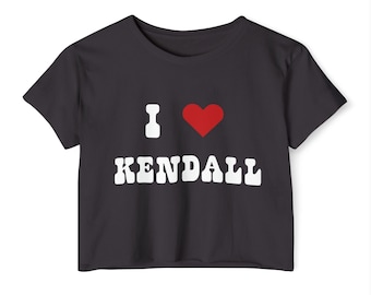 I Heart/Love Kendall BTR Crop Top Big Time Rush Cropped TShirt