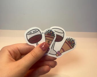 Red Wine and Bouquets Sticker - Big Time Rush Only One