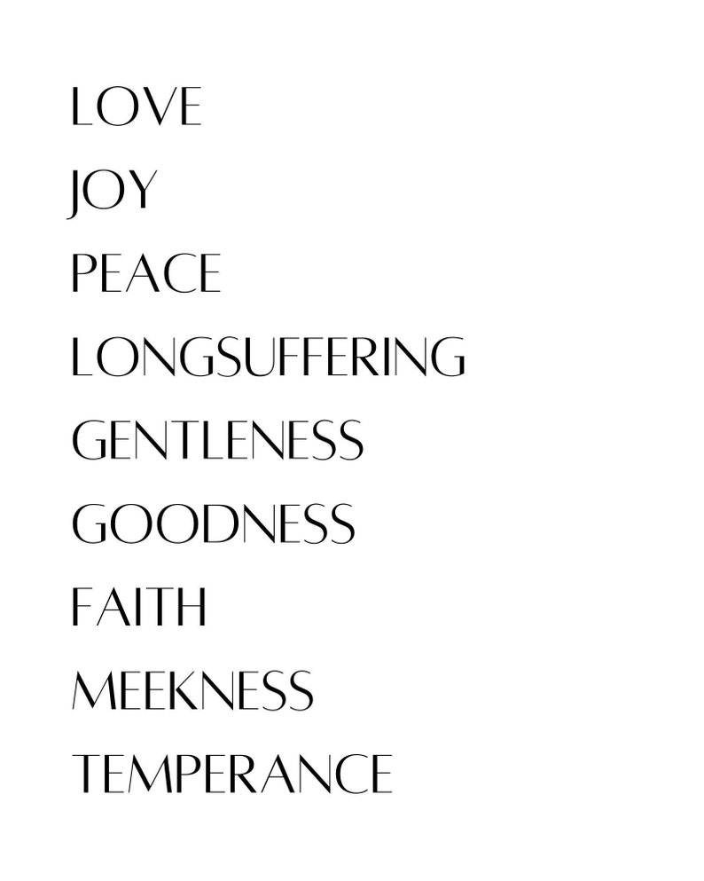 Fruits of the Spirit KJV Verse Instant Download SVG Printable Wall Art