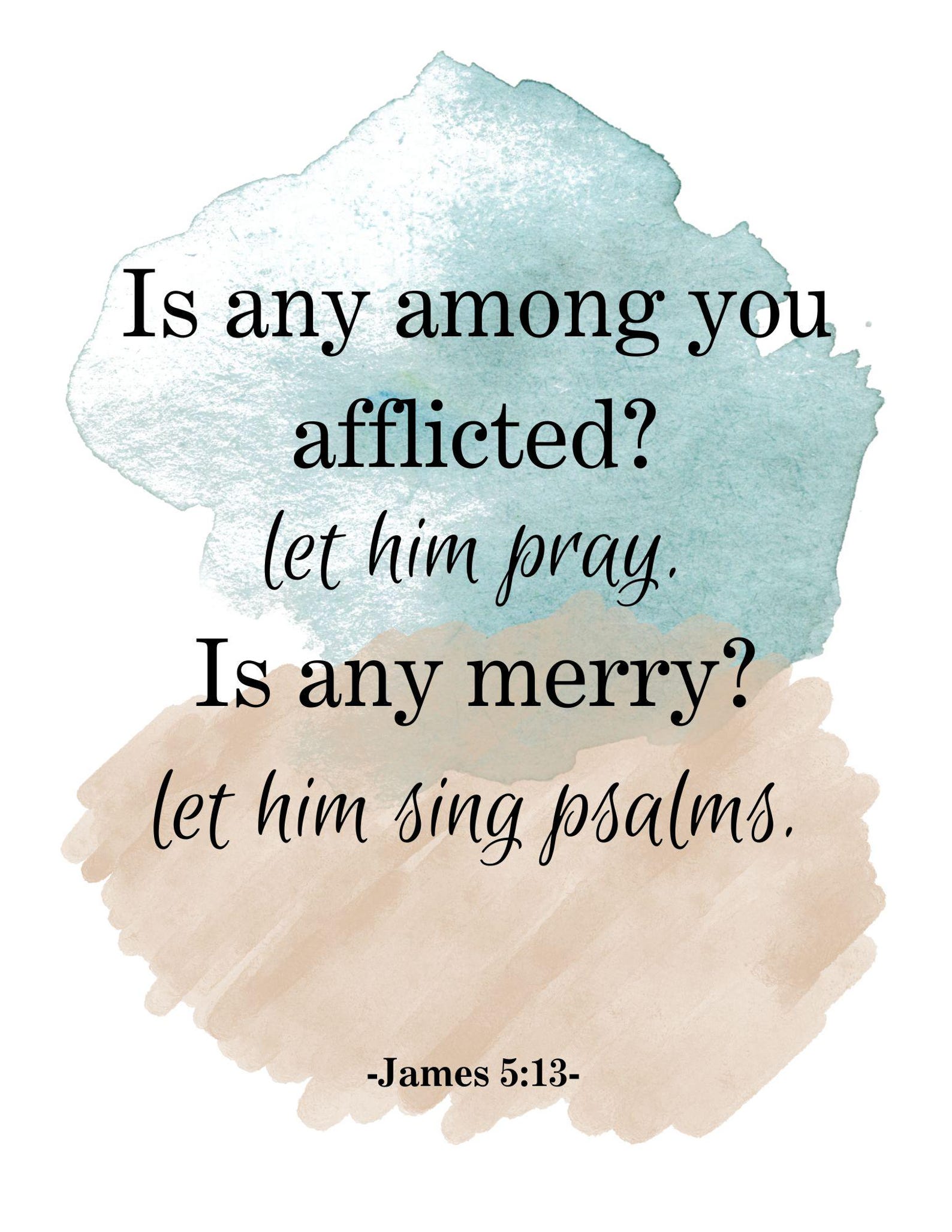 James 5:13 KJV Verse Instant Download JPG Printable Wall Art - Etsy