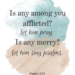 James 5:13 KJV Verse Instant Download JPG Printable Wall Art