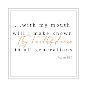 Psalm 89:1 KJV Verse Instant Download SVG Printable Wall Art