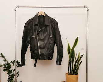 Echter Lederjacke, real leather biker jacket, super vintage leather jacket, 80s 90s leather jacket, biker lederjacke, motor lederjacke,